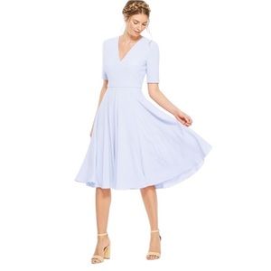 Gal Meets Glam Edith Dress Rare Powder Blue Color A Line  Flare Pockets Size 10